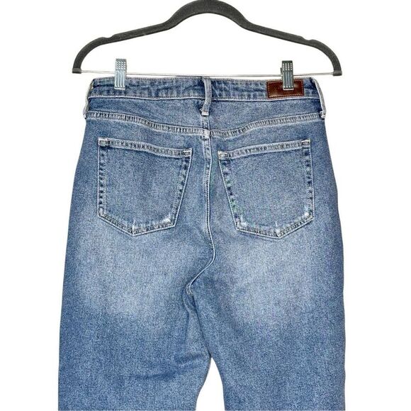 Hollister medium wash distressed curvy ultra high rise vintage straight jeans si - Picture 10 of 11